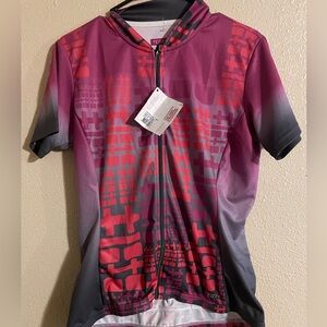 TERRY Women’s Pink and Gray Cycling Jersey.